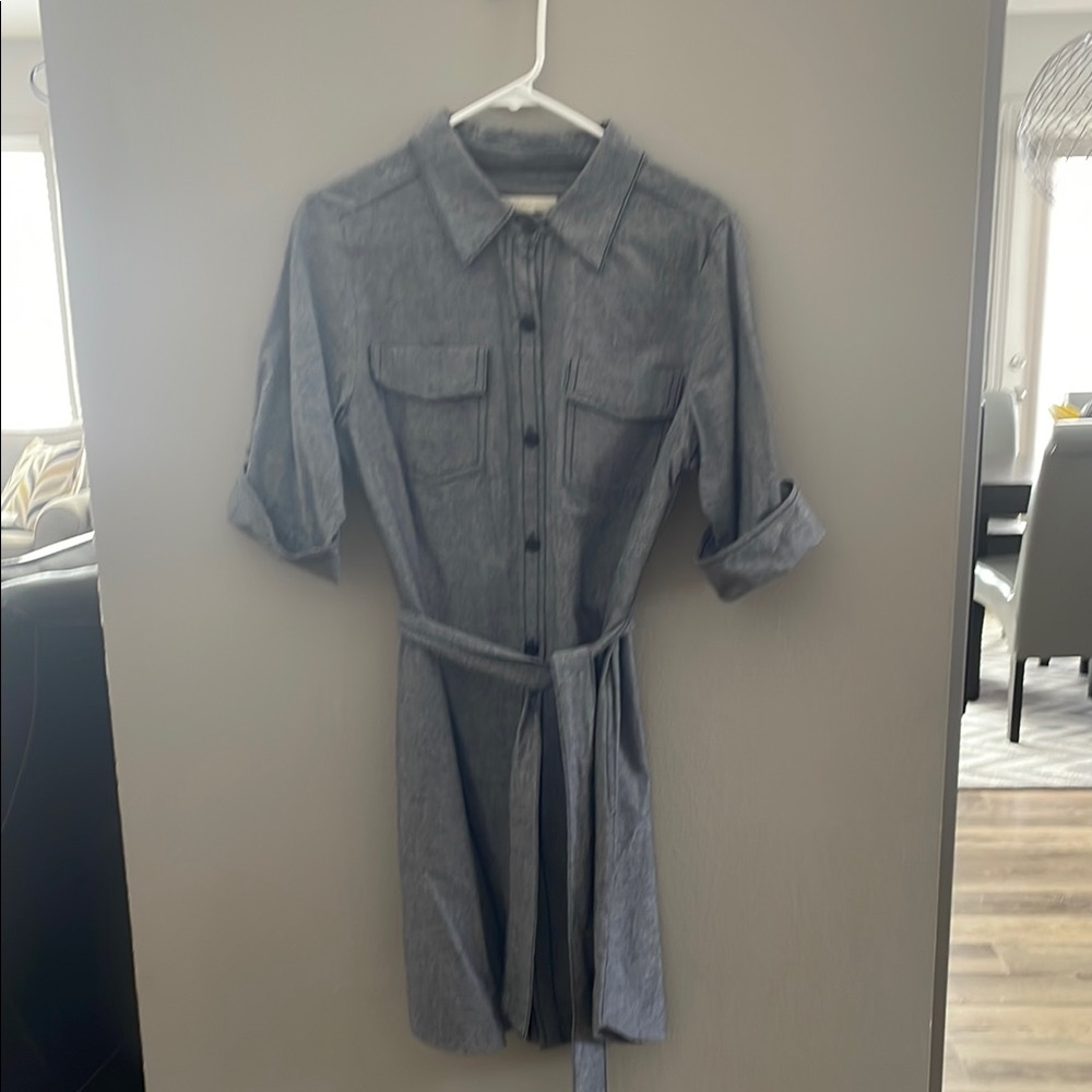 Everyday Ritual Stylish Gray Button-Up Dress